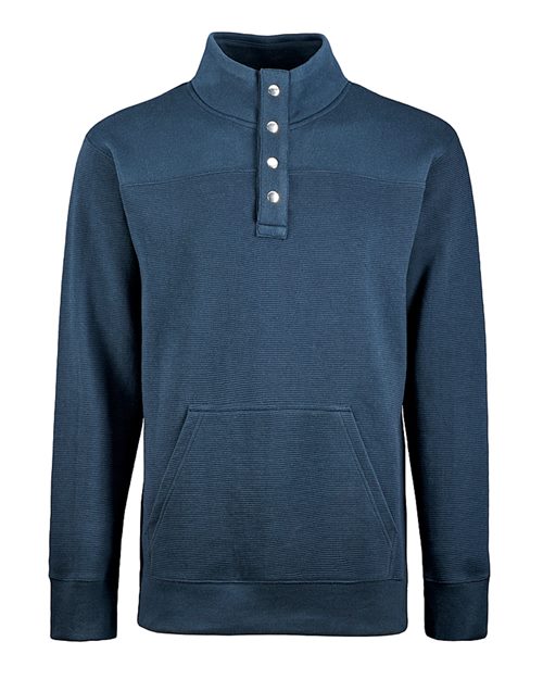J. America Men's Ripple Fleece Snap Sweatshirt 8708
