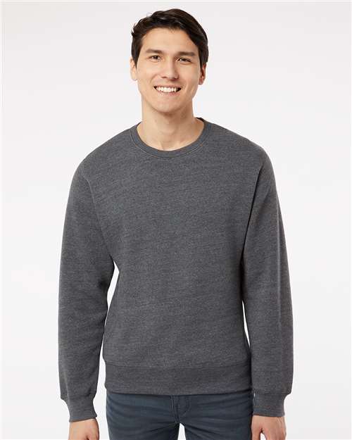 J. America Unisex Triblend Fleece Crewneck Sweatshirt 8870