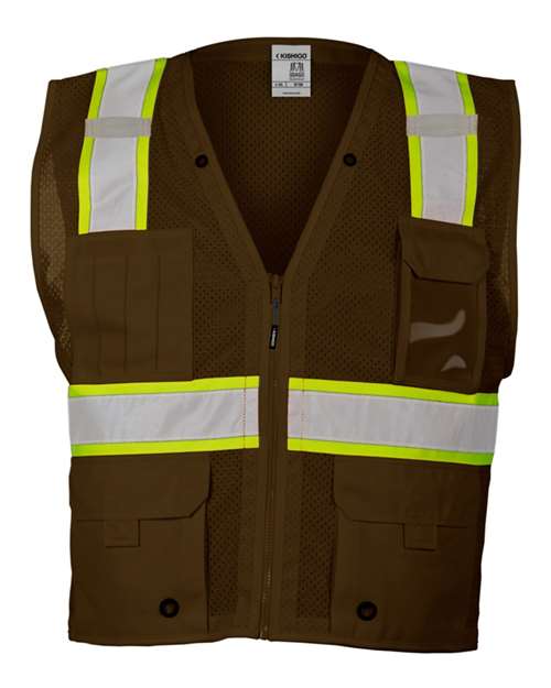 Kishigo Unisex EV Series® Enhanced Visibility Multi-Pocket Mesh Vest B100-111