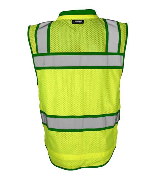 Kishigo Men's Color Contrast High Performance Surveyors Vest S5042-5046