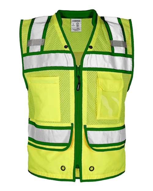 Kishigo Men's Color Contrast High Performance Surveyors Vest S5042-5046