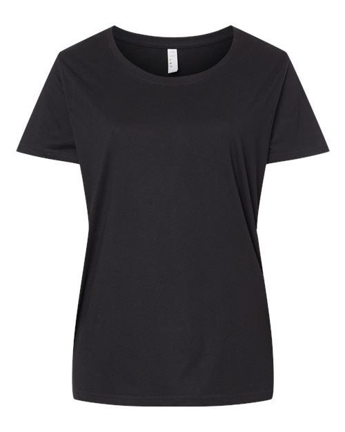 LAT Women's Curvy Collection Fine Jersey Tee 3816