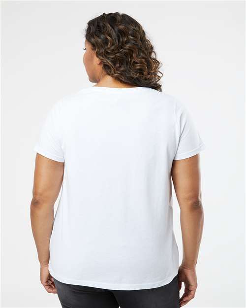 LAT Women's Curvy Collection Fine Jersey Tee 3816
