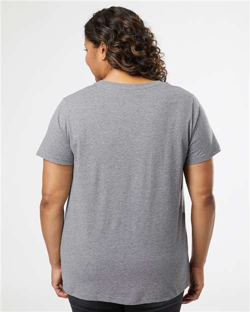 LAT Women's Curvy Collection Fine Jersey Tee 3816