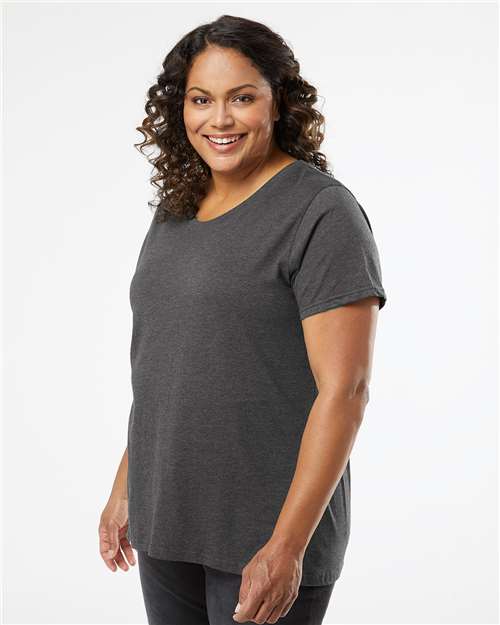 LAT Women's Curvy Collection Fine Jersey Tee 3816