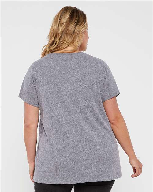 LAT Women's Curvy Collection Fine Jersey Tee 3816