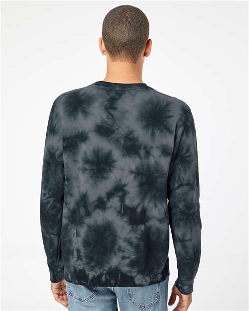 Independent Trading Co. Unisex Midweight Tie-Dyed Crewneck Sweatshirt PRM3500TD