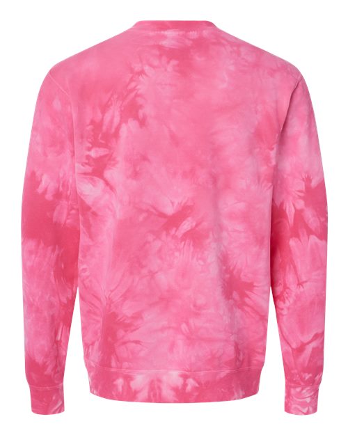 Independent Trading Co. Unisex Midweight Tie-Dyed Crewneck Sweatshirt PRM3500TD