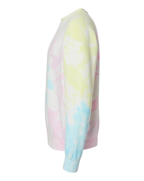 Independent Trading Co. Unisex Midweight Tie-Dyed Crewneck Sweatshirt PRM3500TD