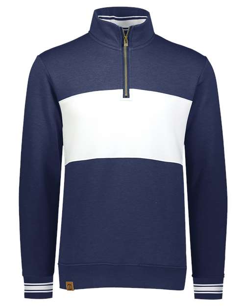 Holloway Men's All-American Fleece Colorblocked Quarter-Zip Sweatshirt 229565