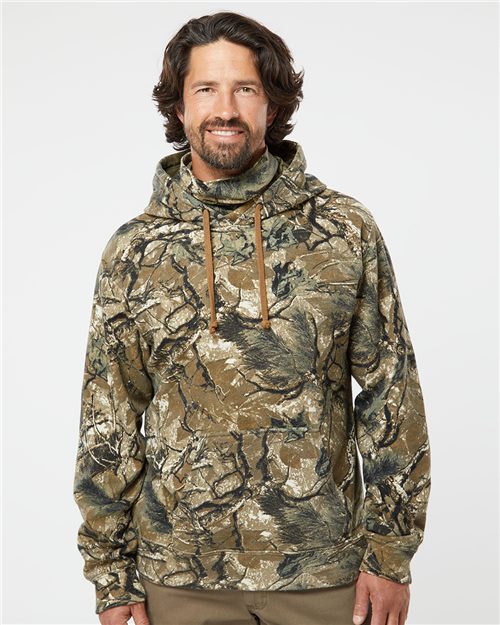 J. America Men's Gaiter Fleece Hooded Sweatshirt 8879