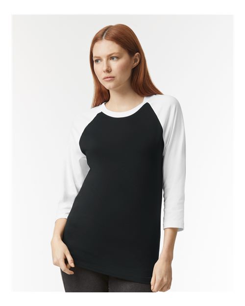American Apparel Unisex CVC Raglan Tee 2003CVC