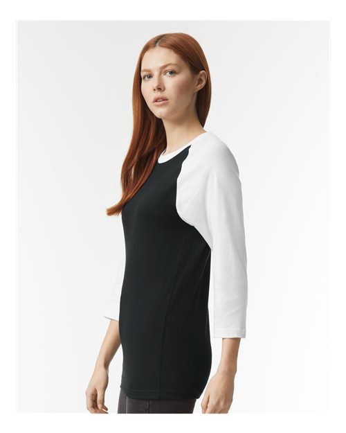 American Apparel Unisex CVC Raglan Tee 2003CVC
