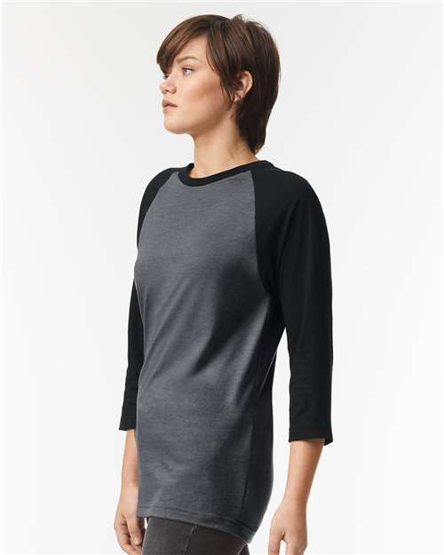 American Apparel Unisex CVC Raglan Tee 2003CVC