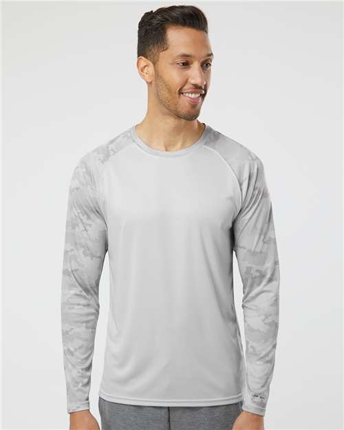 Paragon Unisex Cayman Performance Camo Colorblocked Long Sleeve T-Shirt 216