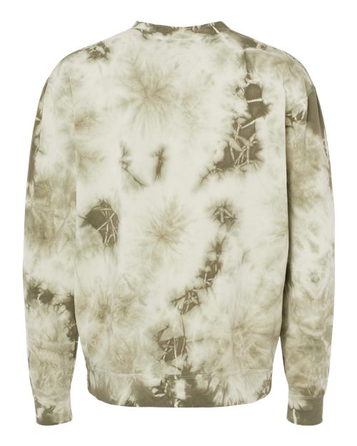 Independent Trading Co. Unisex Midweight Tie-Dyed Crewneck Sweatshirt PRM3500TD