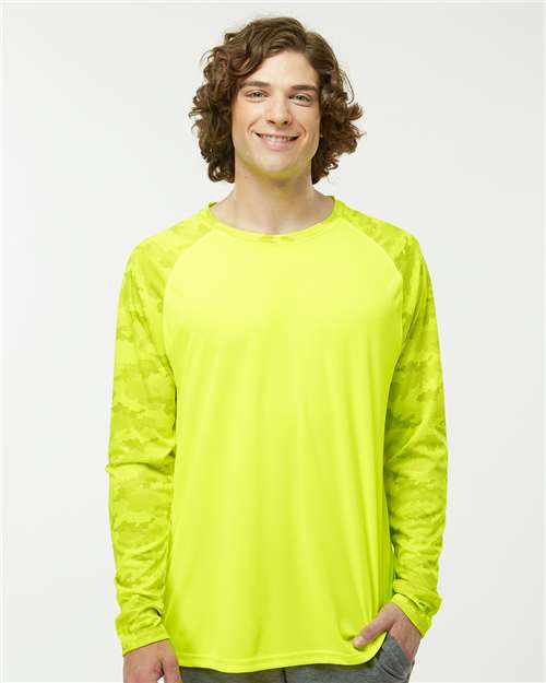 Paragon Unisex Cayman Performance Camo Colorblocked Long Sleeve T-Shirt 216
