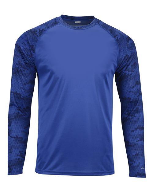 Paragon Unisex Cayman Performance Camo Colorblocked Long Sleeve T-Shirt 216