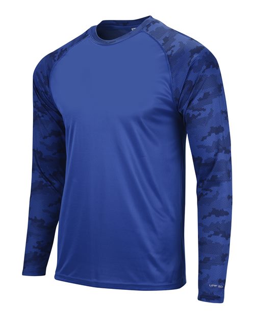 Paragon Unisex Cayman Performance Camo Colorblocked Long Sleeve T-Shirt 216