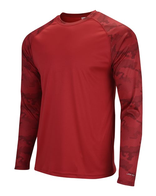 Paragon Unisex Cayman Performance Camo Colorblocked Long Sleeve T-Shirt 216