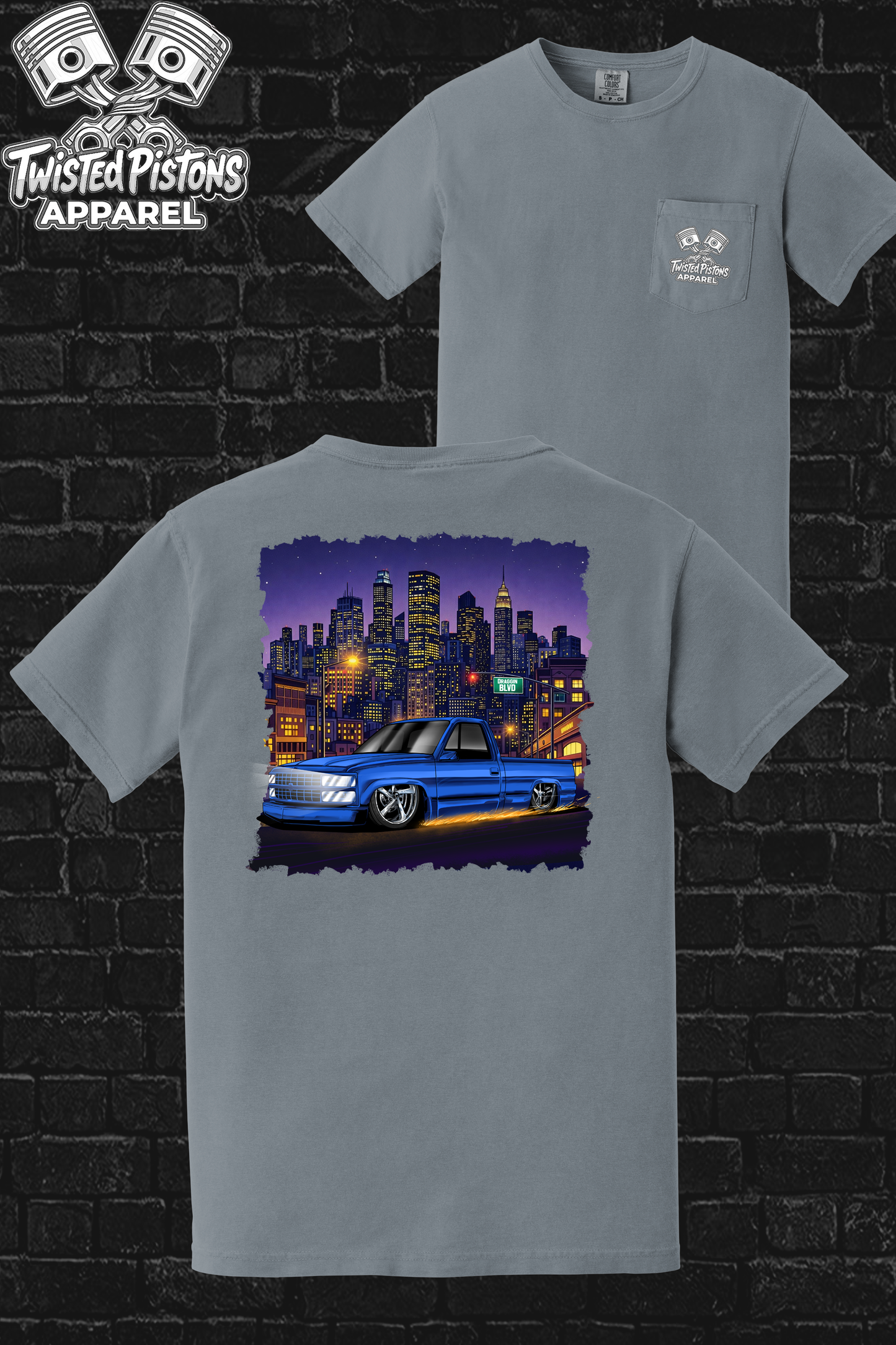 Midnight Spark OBS pocket tee